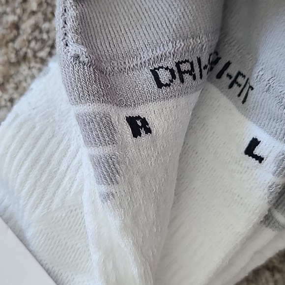 Nike Everyday Max Dri-FIT Athletic Socks - White and Gray - Picture 5 of 5